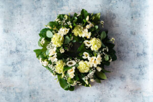 white flower arrangement delivery flowers Dublin