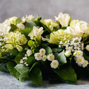 white flower arrangement delivery flowers Dublin