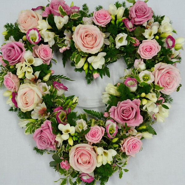 open heart sympathy wreath lady oasis florists