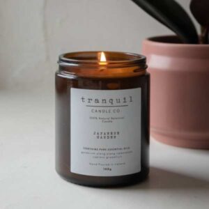 tranquil candle co japanese garden 160g candle
